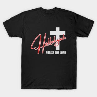 Hallelujah Praise the Lord Jesus Cross Christian T-Shirt